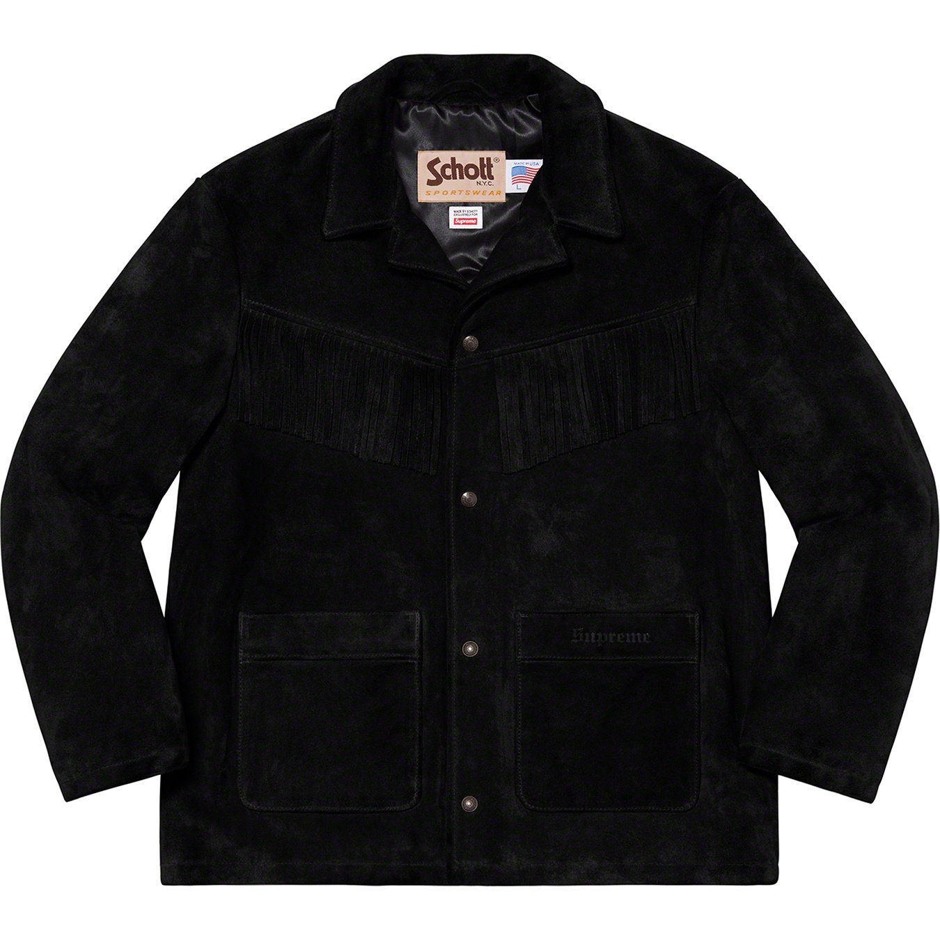 Supreme®/Schott® Fringe Suede Coat view 11